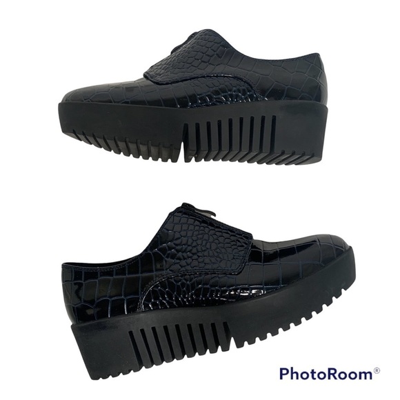 Opening Ceremony Crocodile Embossed Leather Platform Loafers - Picture 4 of 16